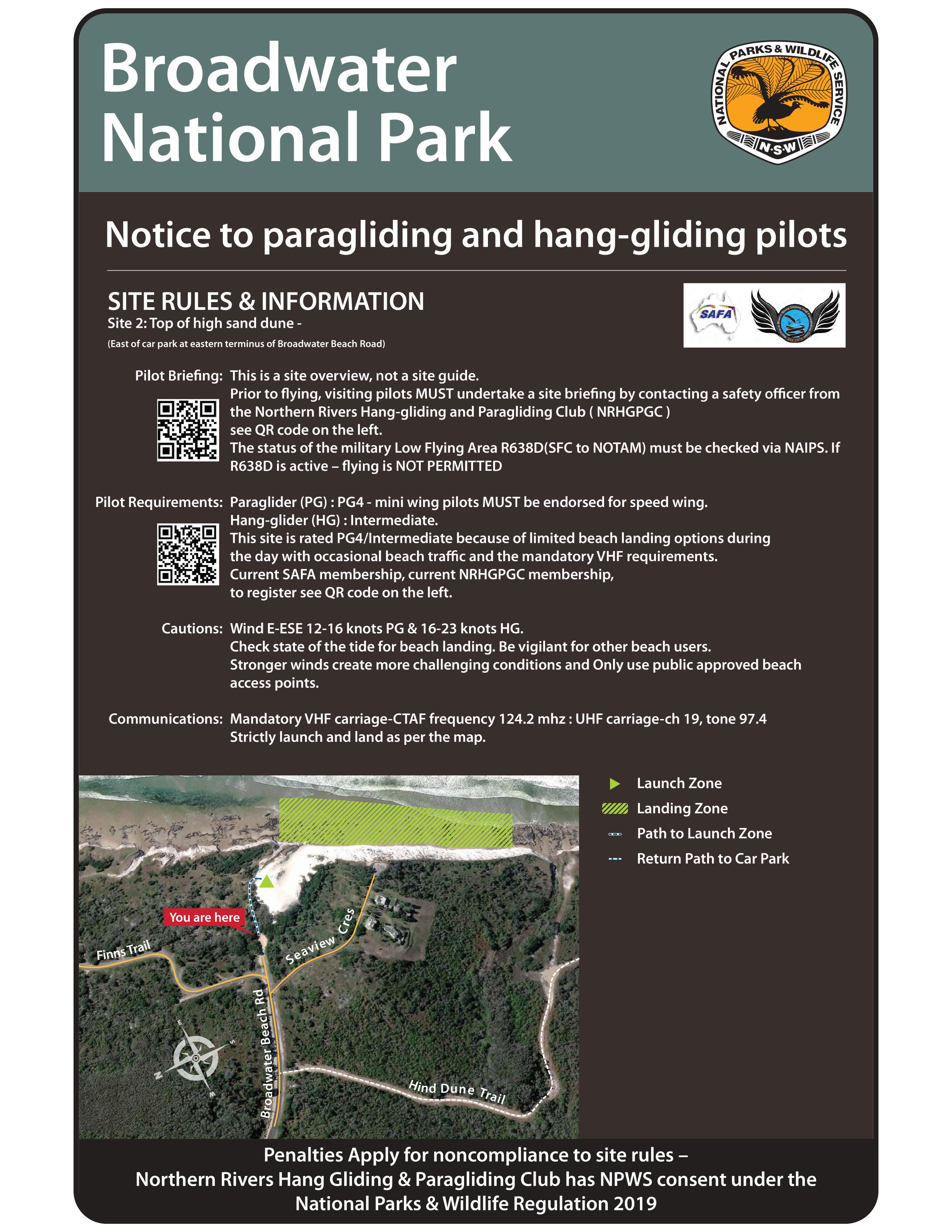 Broadwater NP Site 2 Rules and Information